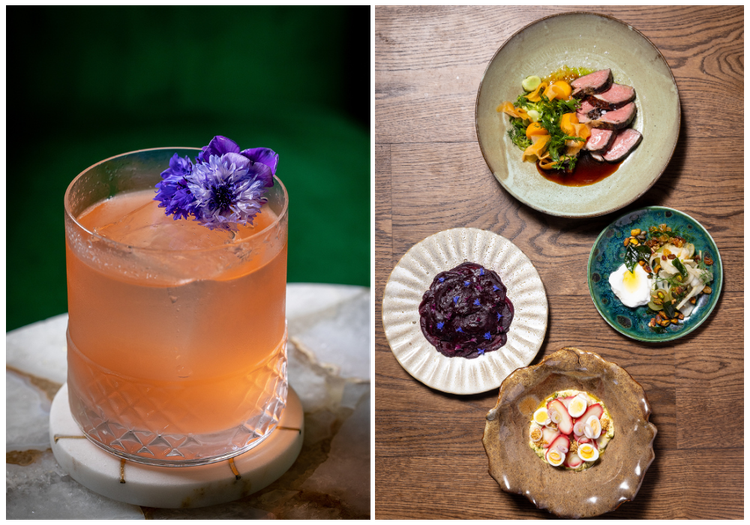 Pasture menu at Upper Union with the Strawberry Dream cocktail